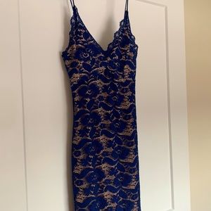 Blue lace dress